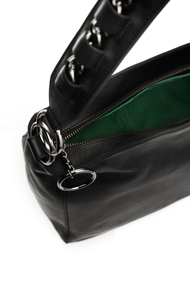 Manhattan black anti-theft handbag 